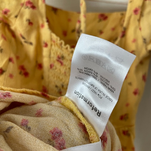 REFORMATION Abbie Gwen Puff Sleeve Midi Dress - Picture 6 of 6